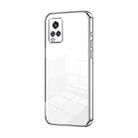 For vivo V20 Transparent Plating Fine Hole Phone Case(Silver) - 1