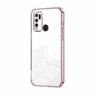 For vivo Y50 / Y30 Transparent Plating Fine Hole Phone Case(Pink) - 1