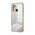 For vivo Y50 / Y30 Transparent Plating Fine Hole Phone Case(Gold) - 1