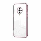 For vivo S6 Transparent Plating Fine Hole Phone Case(Pink) - 1