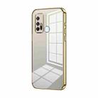 For vivo Z6 5G Transparent Plating Fine Hole Phone Case(Gold) - 1