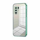 For vivo X30 Pro Transparent Plating Fine Hole Phone Case(Green) - 1