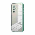 For vivo X30 Transparent Plating Fine Hole Phone Case(Green) - 1