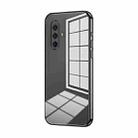 For vivo X30 Transparent Plating Fine Hole Phone Case(Black) - 1