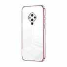 For vivo S5 Transparent Plating Fine Hole Phone Case(Pink) - 1