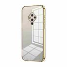 For vivo S5 Transparent Plating Fine Hole Phone Case(Gold) - 1