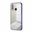 For vivo Y5s / U3 / Z5i / U20 / Y19 Transparent Plating Fine Hole Phone Case(Purple) - 1