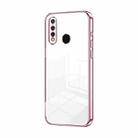 For vivo Y5s / U3 / Z5i / U20 / Y19 Transparent Plating Fine Hole Phone Case(Pink) - 1