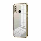 For vivo Y5s / U3 / Z5i / U20 / Y19 Transparent Plating Fine Hole Phone Case(Gold) - 1