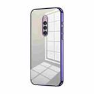 For vivo X27 Pro Transparent Plating Fine Hole Phone Case(Purple) - 1