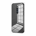 For vivo X27 Pro Transparent Plating Fine Hole Phone Case(Black) - 1