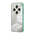 For vivo X100s Pro Transparent Plating Fine Hole Phone Case(Green) - 1