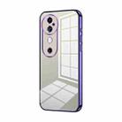 For vivo S19 Transparent Plating Fine Hole Phone Case(Purple) - 1