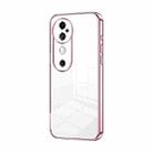 For vivo S19 Transparent Plating Fine Hole Phone Case(Pink) - 1