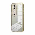 For vivo S19 Transparent Plating Fine Hole Phone Case(Gold) - 1