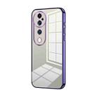 For vivo S19 Pro Transparent Plating Fine Hole Phone Case(Purple) - 1