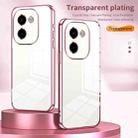 For vivo Y200 Transparent Plating Fine Hole Phone Case(Pink) - 2