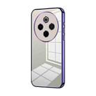 For vivo Y300 Pro Transparent Plating Fine Hole Phone Case(Purple) - 1