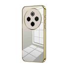 For vivo Y300 Pro Transparent Plating Fine Hole Phone Case(Gold) - 1