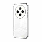 For vivo Y300 Pro Transparent Plating Fine Hole Phone Case(Silver) - 1