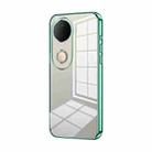 For vivo S20 Transparent Plating Fine Hole Phone Case(Green) - 1