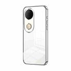For vivo S20 Transparent Plating Fine Hole Phone Case(Silver) - 1