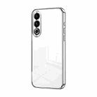For Meizu 20 Transparent Plating Fine Hole Phone Case(Silver) - 1