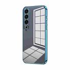 For Meizu 20 Pro Transparent Plating Fine Hole Phone Case(Blue) - 1