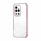 For Meizu 18 Pro / 18s Pro  Transparent Plating Fine Hole Phone Case(Pink) - 1