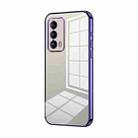 For Meizu 18 / 18s Transparent Plating Fine Hole Phone Case(Purple) - 1