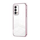 For Meizu 18 / 18s Transparent Plating Fine Hole Phone Case(Pink) - 1