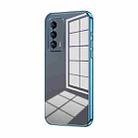 For Meizu 18 / 18s Transparent Plating Fine Hole Phone Case(Blue) - 1