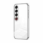 For Meizu 21 Pro Transparent Plating Fine Hole Phone Case(Silver) - 1