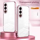 For Meizu 21 Transparent Plating Fine Hole Phone Case(Pink) - 2