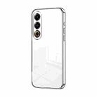 For Meizu 21 Transparent Plating Fine Hole Phone Case(Silver) - 1