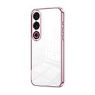 For Meizu 21 Note Transparent Plating Fine Hole Phone Case(Pink) - 1