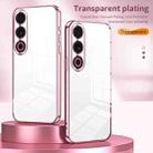 For Meizu 21 Note Transparent Plating Fine Hole Phone Case(Pink) - 2