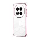 For Meizu Note 16 Transparent Plating Fine Hole Phone Case(Pink) - 1
