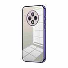 For U-Magic Enjoy 50 Plus Transparent Plating Fine Hole Phone Case(Purple) - 1