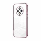 For U-Magic Enjoy 50 Plus Transparent Plating Fine Hole Phone Case(Pink) - 1