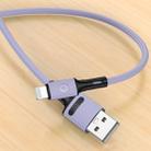 USAMS US-SJ434 U52 2A 8 Pin to USB Data Cable, Cable Length: 1m(Purple) - 1