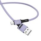 USAMS US-SJ434 U52 2A 8 Pin to USB Data Cable, Cable Length: 1m(Purple) - 2