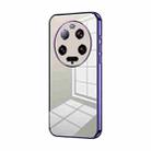 For Xiaomi 13 Ultra Transparent Plating Fine Hole Phone Case(Purple) - 1