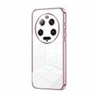 For Xiaomi 13 Ultra Transparent Plating Fine Hole Phone Case(Pink) - 1