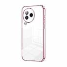 For Xiaomi Civi 3 Transparent Plating Fine Hole Phone Case(Pink) - 1