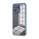 For Xiaomi 13 Transparent Plating Fine Hole Phone Case(Blue) - 1