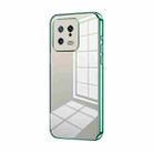 For Xiaomi 13 Transparent Plating Fine Hole Phone Case(Green) - 1