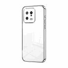 For Xiaomi 13 Transparent Plating Fine Hole Phone Case(Silver) - 1