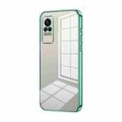 For Xiaomi Civi / Civi 1S Transparent Plating Fine Hole Phone Case(Green) - 1