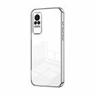 For Xiaomi Civi / Civi 1S Transparent Plating Fine Hole Phone Case(Silver) - 1